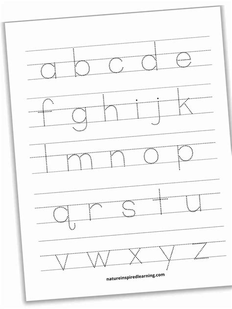 Alphabet Tracing Worksheets (Printable) - Nature Inspired Learning - Worksheets Library