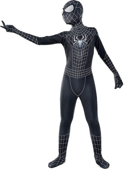 Buy The Amazing Spider Man Black Spider Costume Adult Kids Unisex Lycra ...