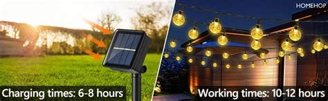 Homehop Solar Outdoor 30 Led Crystal Ball String Light for Home Garden ...