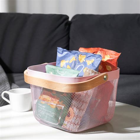 RISATORP basket, pink, 25x26x18 cm (9 ¾x10 ¼x7") - IKEA