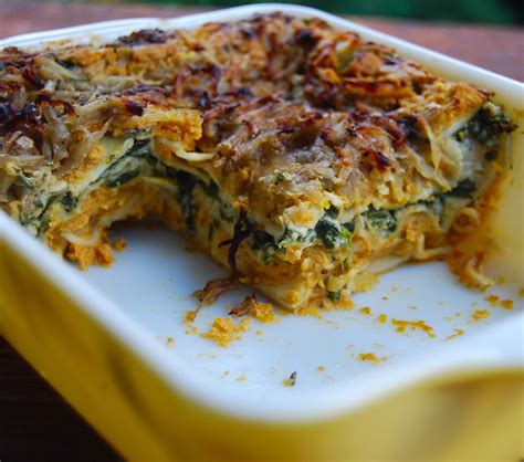 Pumpkin Spinach Lasagna   Holy Cow! Vegan Recipes