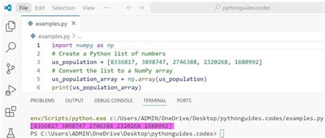 Convert Numpy Array to Python List 的图像结果
