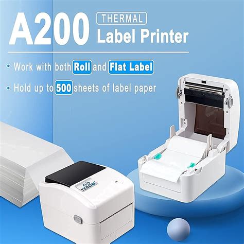 Buy TEROW Thermal Label Printer, T420B Portable Shipping Receipt Mini ...