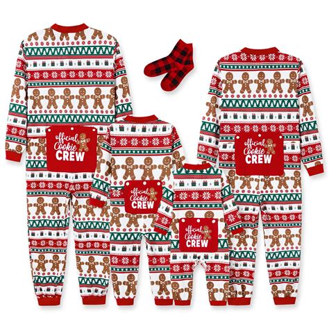 PatPat Mens Christmas Pajamas One Piece Long Sleeve PJs Gingerbread ...