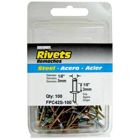 FPC FPC42S-100 100PK 1/8" STL Rivet : Amazon.in: Home Improvement