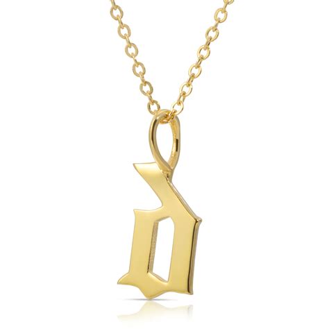 OLD ENGLISH LOWERCASE INITIAL NECKLACE – Maria Consuelo Designs