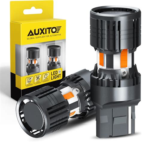 AUXITO CANBUS 7440 LED Bulbs Amber Yellow 4000 Lumens for Turn Signal ...