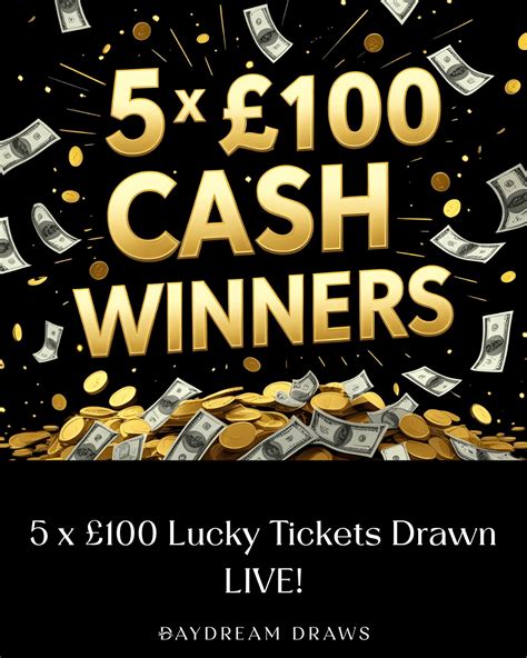 5 x £100 Winning Tickets Drawn Live!
