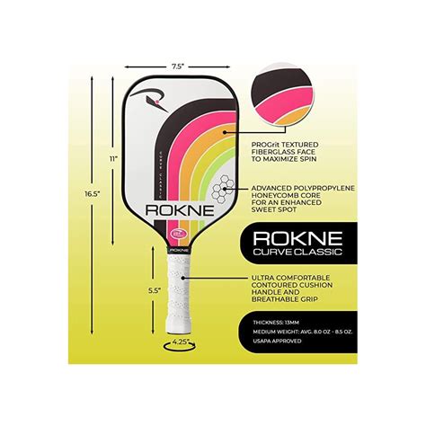 ROKNE Curve Classic Pickleball Paddle, USAPA | Ubuy India
