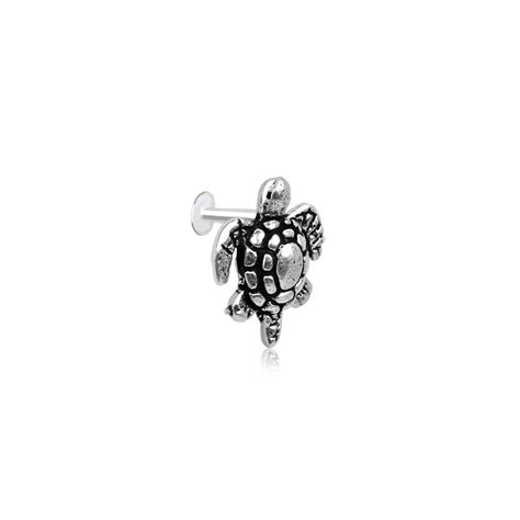 Tortoise Silver Nose Pin - Touch925 Silver Jewellery