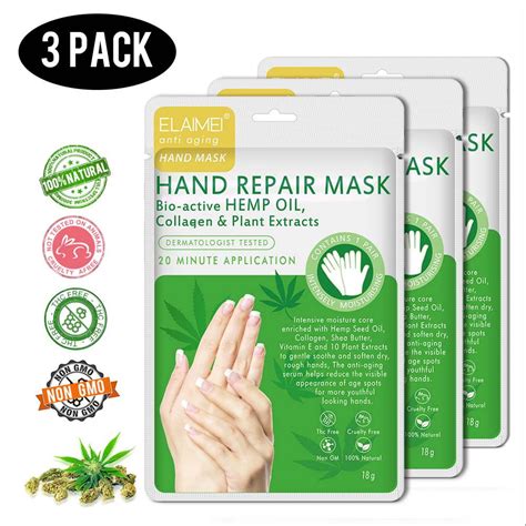 Buy ELAIMEI Hand Mask Moisturizing Gloves for Rough & Dry Hands, Deep ...