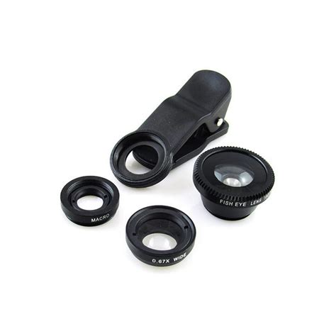 Premium High Quality Universal 3 In 1 Cell Phone Camera Lens - Black ...