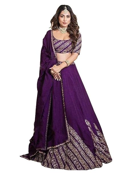 Sojitra enterprise Women's Silk Semi-Stitched Lehenga Choli with ...