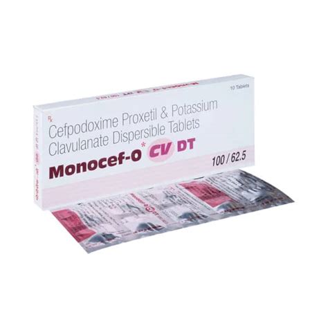 Monocef O Cv 100/62.5mg Dt Strip Of 10 Tablets: Uses, Side Effects ...