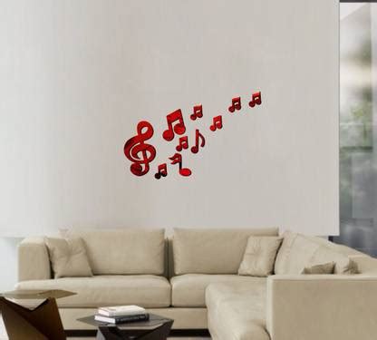 Sticker Hub 23 cm Acrylic 3D Musical Symbol Decorative Mirror Wall ...