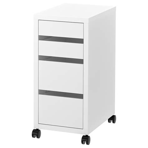 MICKE Drawer unit on castors, white, 35x75 cm - IKEA