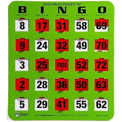 Buy Regal Games Easy Read Green Bingo Heavy Duty 5 Ply Jumbo Shutter ...