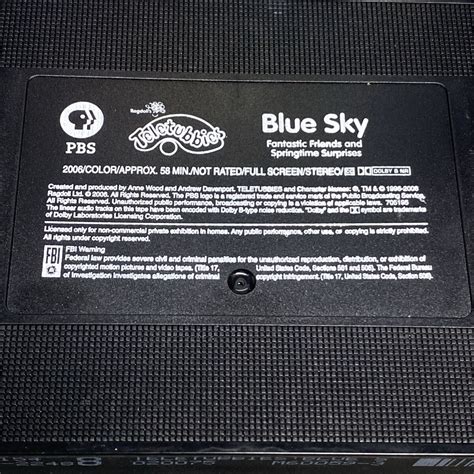 Teletubbies Blue Sky Vhs Teletubbies [VHS] : Rolf Saxon, Jessica