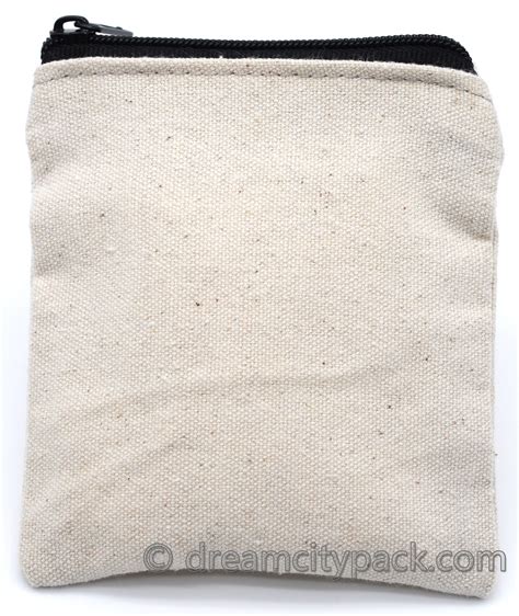 Small Canvas Zipper Pouch Makeup Bag Coin Purse | Dreamcity Packaging