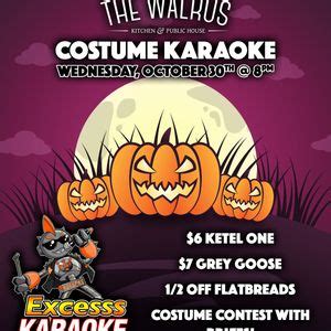 Halloween Karaoke Bash and Costume Contest, The Walrus, Columbus, 30 ...