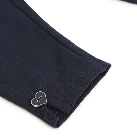 Chicco Girls Navy Blue Mid-Rise Relaxed Fit Trousers Blue - Bottom ...