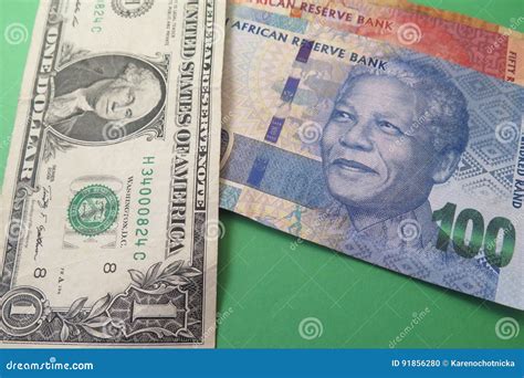 Exchange Rate US Dollar and South African Rand Stock Photo - Image of exchange, greenback: 91856280