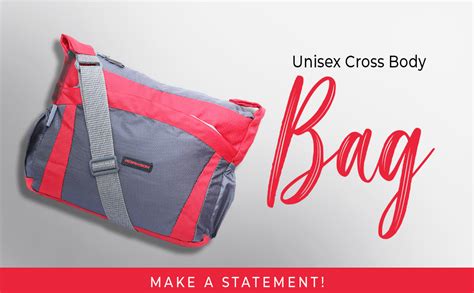 ADAMSON two side pocket men and women red cross body bag (ASB-043 ...