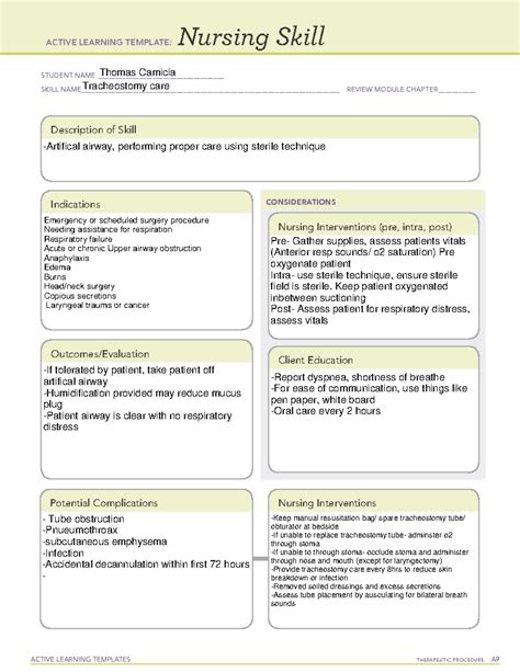 Tracheostomy Suctioning Nursing Skill Template - prntbl.concejomunicipaldechinu.gov.co