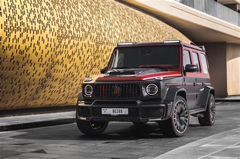 Rent Mercedes G-Class Brabus 800 Carbon Kit Black Matte & Red in Dubai ...