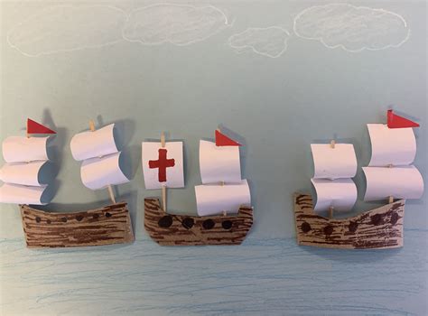 La Niña, la Pinta y la Santa María! | Barcos para dibujar, Lindos ...