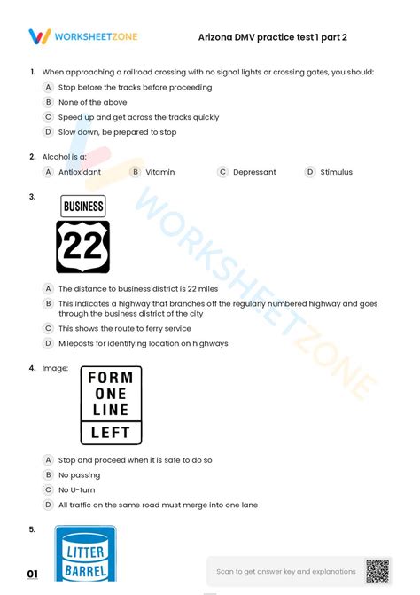 Printable Practice Permit Test Az