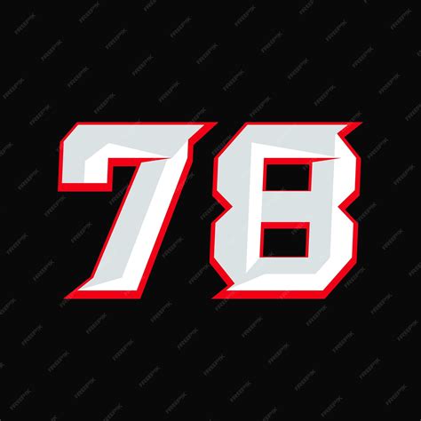 Number racing 78 design logo | Premium Vector