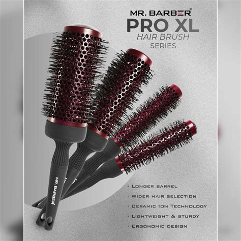 Mr. Barber Pro XL 25 mm Ceramic Thermal Ion Hair Brush Comb For Women