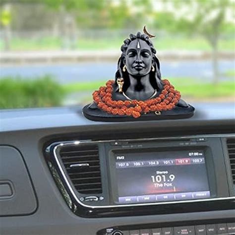Buy LUXCKY Handcrafted Polyresin Black Adiyogi Lord Shiva Statue Murti ...