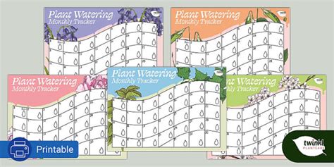 Printable Watering Tracker Calendar (teacher made) - Twinkl