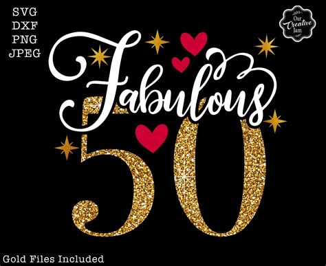 Fabulous 50 SVG File,50 and Fabulous Svg,50th Birthday Svg for Women ...