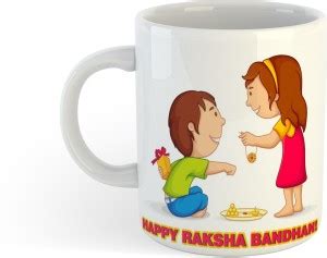ADN21 HAPPY RAKHI PRINTED CERMIC COFFEE MUG , HAPPY RAKSHA BANDHAN ...