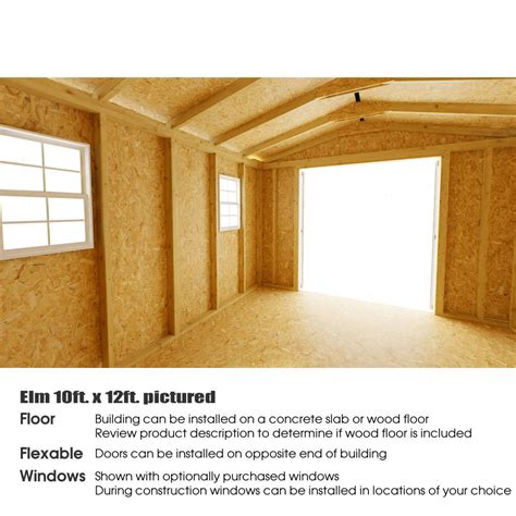 Best Barns Handmade Haven 10X12 Wood Shed Kit (Gable Doors)