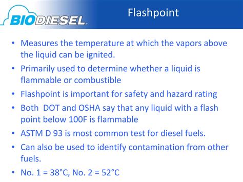 Diesel Fuel Flash Point