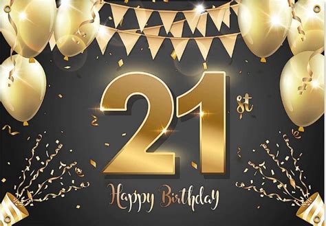 Pink Rose Gold 21st Birthday Banner rations Happy 21st Birthday Party ...