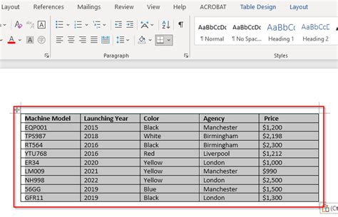 Image result for Paste Excel Table into Word