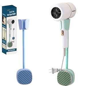HOMETIC Self Adhesive Hands Free Wall Mounted Hair Dryer Stand Holder ...