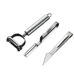 Buy 3-in-1 Stainless Steel Peeler & Slicer Set – Multi-Purpose Rotary ...