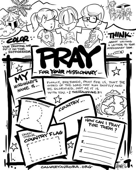 I wanted to create a coloring page to introduce kids to missions and ...