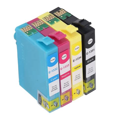 Ink Cartridges, Clear Print 4X BK C M Y High Yield Printer Ink ...