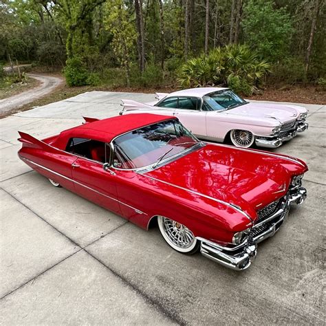 1959 cadillac convertible restomod fuel injected air ride, ac, triple red for sale