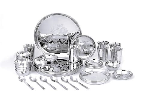 UrbanKraft Premium Stainless Steel Dinner Set | Bartan Set | Dinner ...