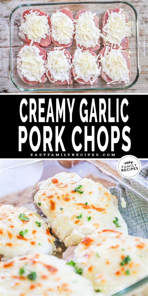 Baked Creamy Garlic Pork Chops · Easy Family Recipes