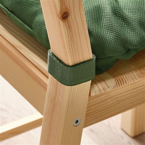 MALINDA chair cushion, green, 40/35x38x7 cm (16/14x15x3") - IKEA