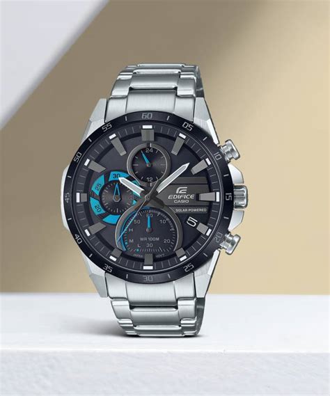 CASIO EQS-940DB-1BVUDF Edifice Black Dial Silver Stainless Steel Band ...